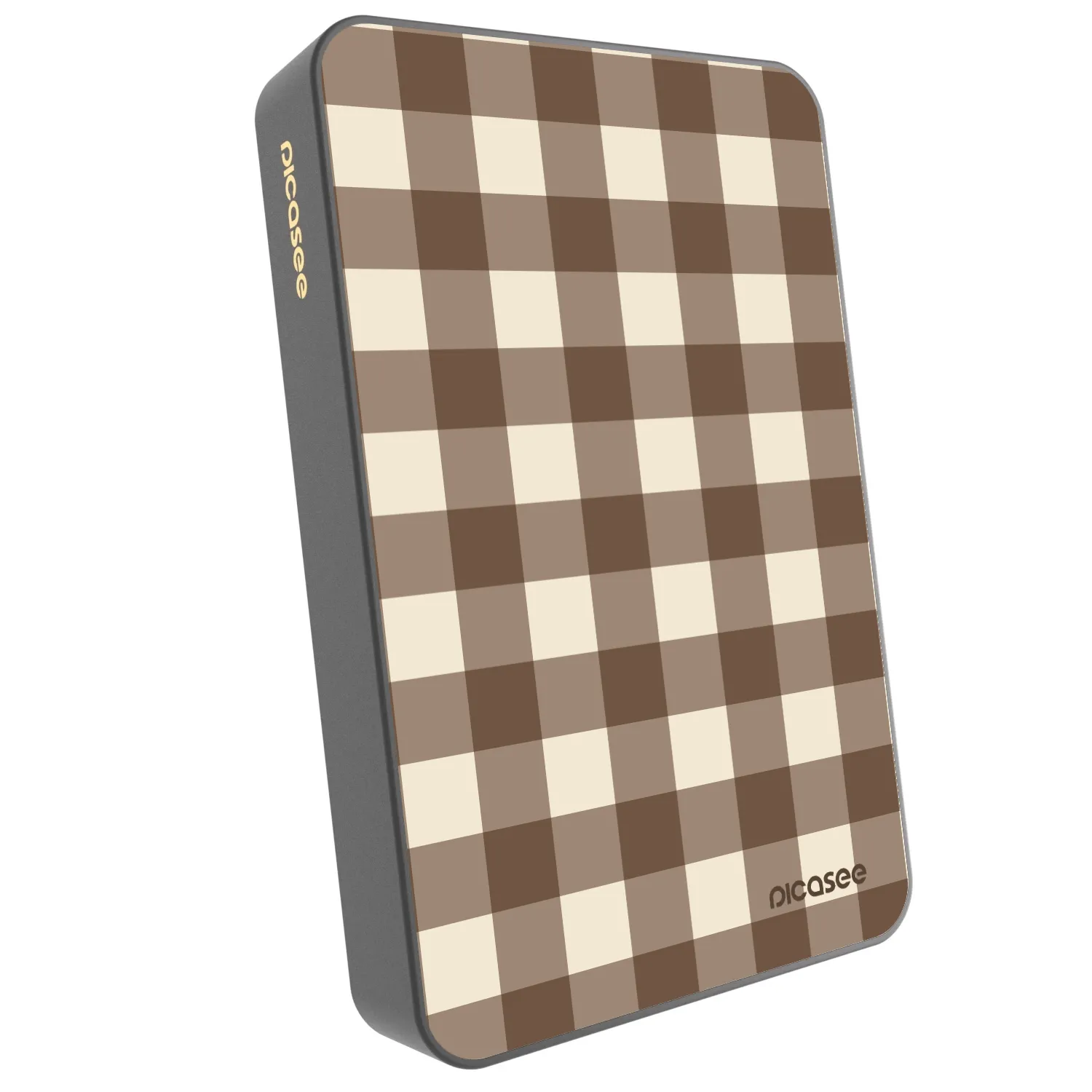 Picasee Powerbank cu MagSafe 10 000 mAh Gri - Brown grid