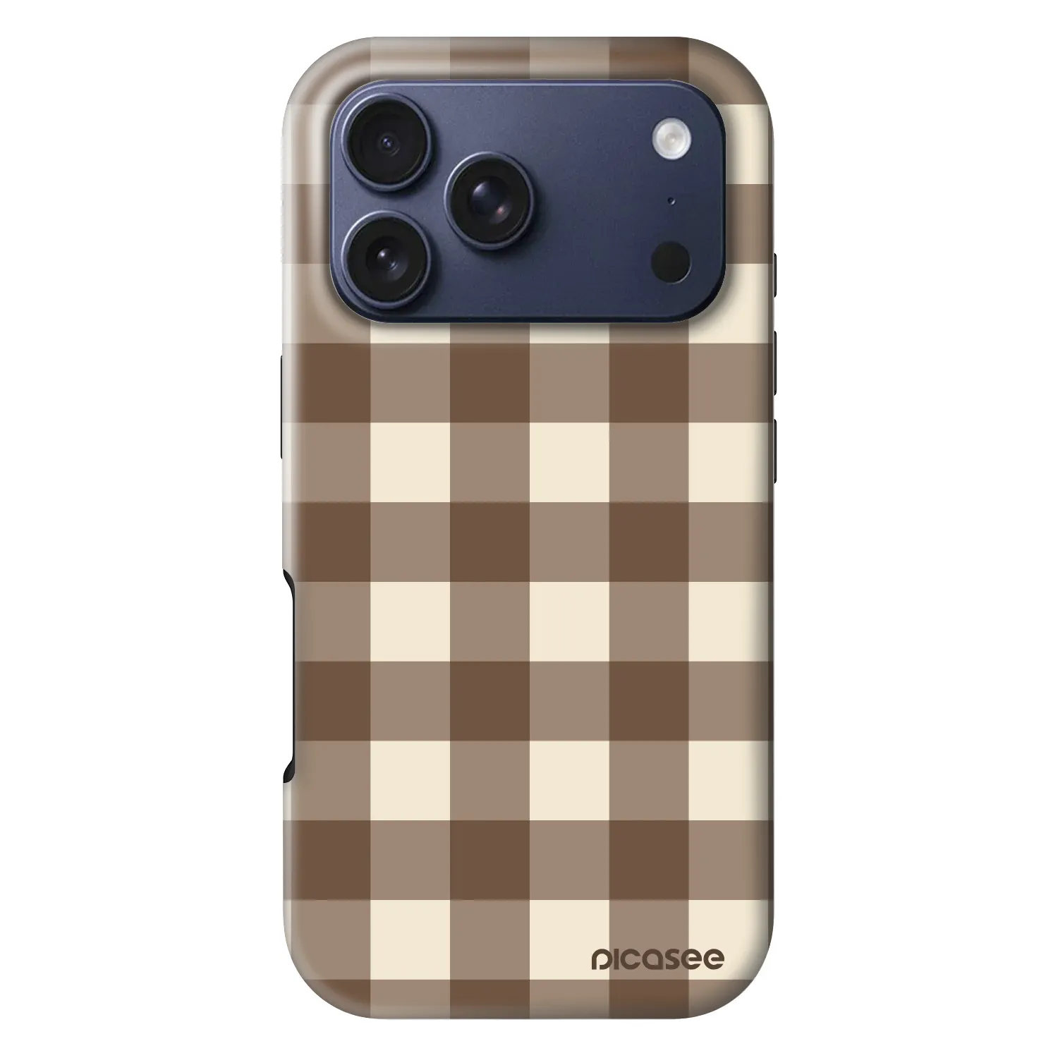 Picasee Fashion Case MagSafe pentru Apple iPhone 18 Pro - Brown grid