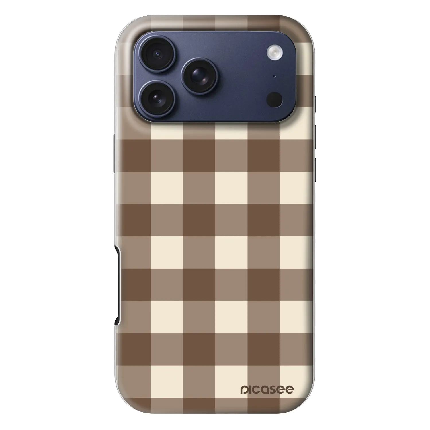 Picasee Fashion Case MagSafe pentru Apple iPhone 18 Pro Max - Brown grid