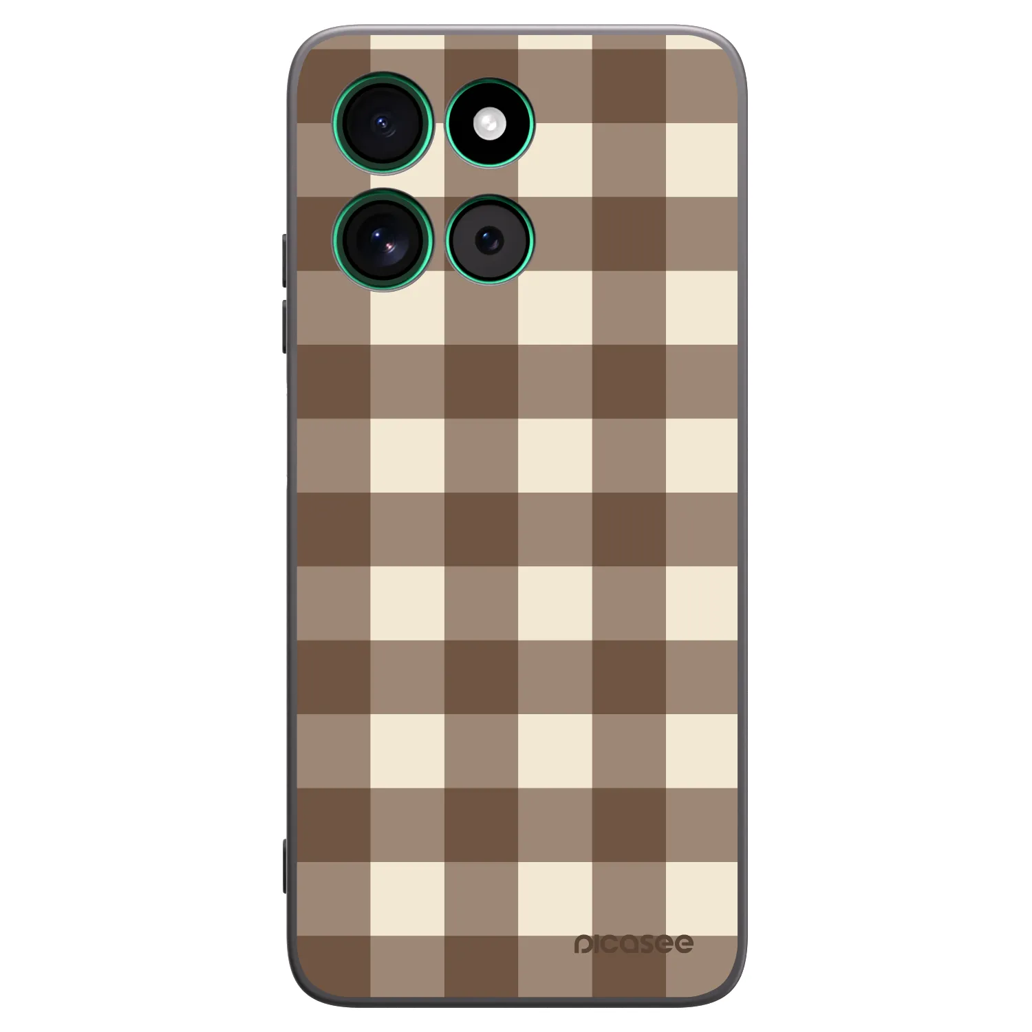 Picasee husă neagră din silicon pentru Motorola Moto G57 Power - Brown grid