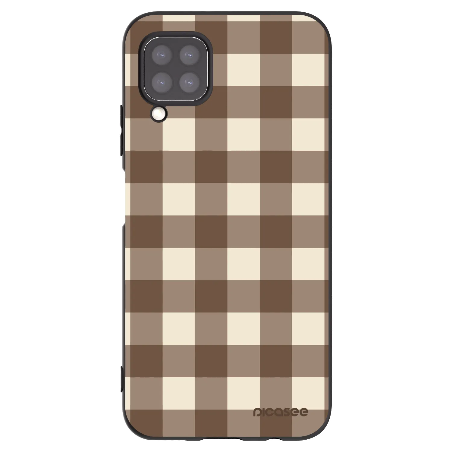 Picasee husă neagră din silicon pentru Huawei P40 Lite - Brown grid