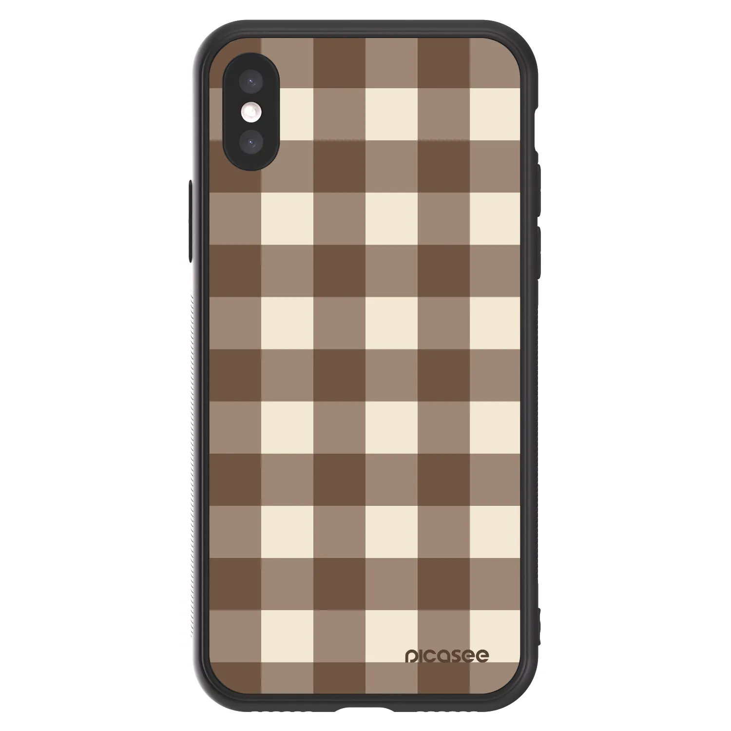 Picasee ULTIMATE CASE pentru Apple iPhone X/XS - Brown grid