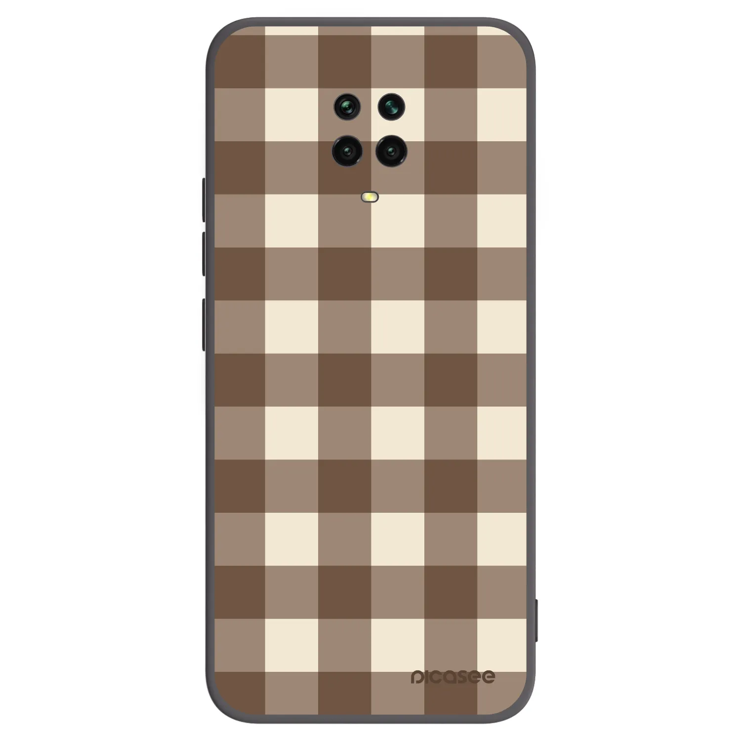 Picasee husă neagră din silicon pentru Xiaomi Redmi Note 9S - Brown grid