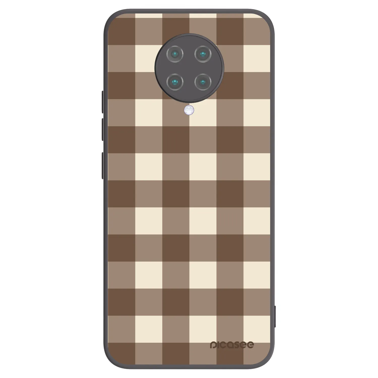 Picasee husă neagră din silicon pentru Xiaomi Poco F2 Pro - Brown grid