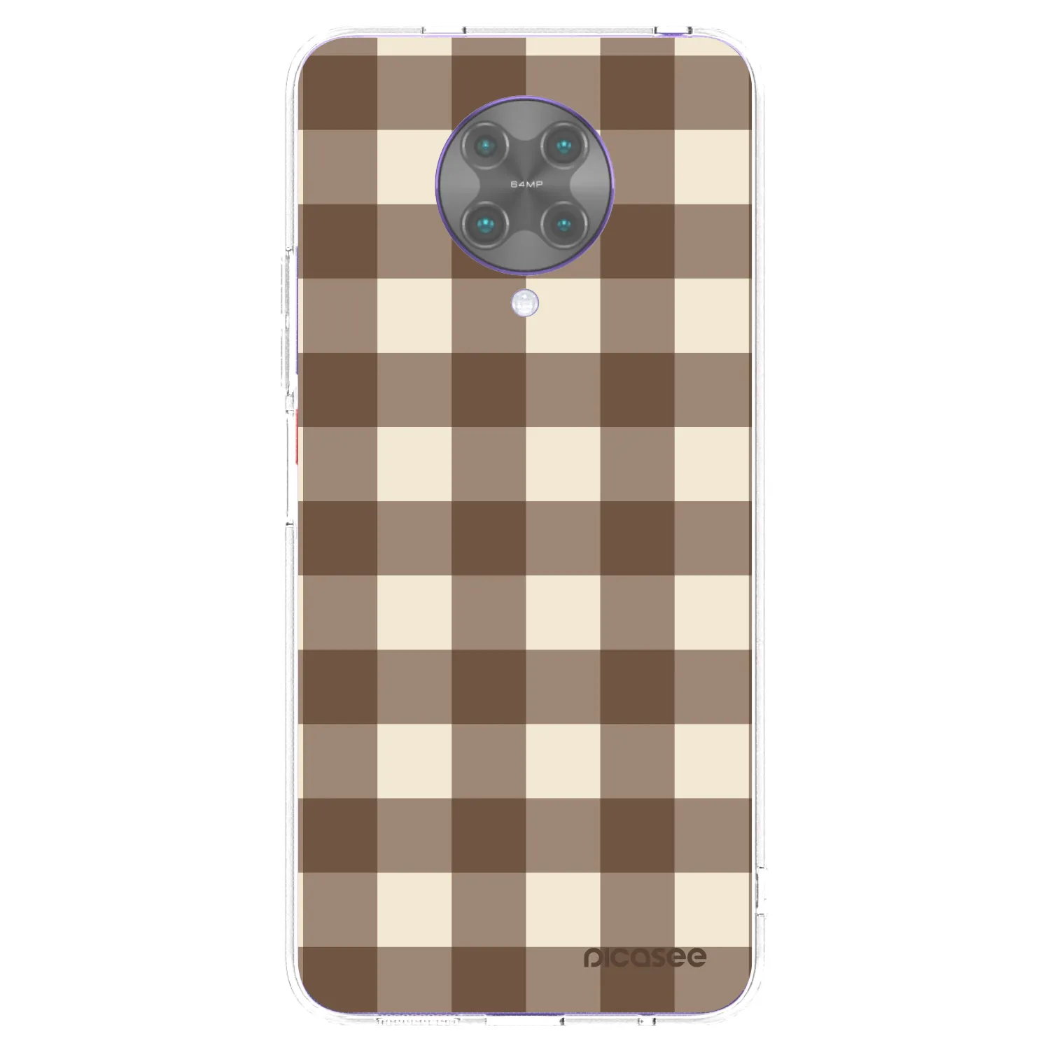 Picasee husă transparentă din silicon pentru Xiaomi Poco F2 Pro - Brown grid