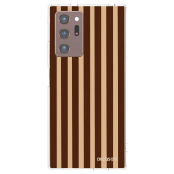 Picasee husă transparentă din silicon pentru Samsung Galaxy Note 20 Ultra - Brown lines
