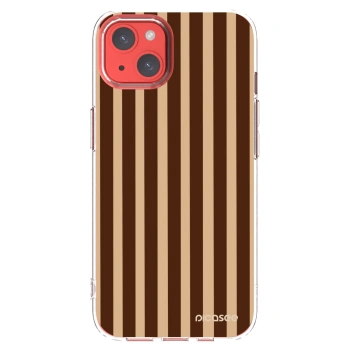 Picasee husă transparentă din silicon pentru Apple iPhone 13 - Brown lines