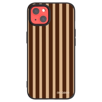 Picasee husă neagră din silicon pentru Apple iPhone 13 - Brown lines