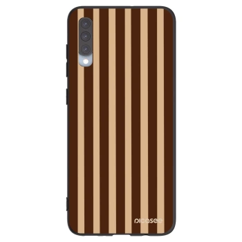 Picasee husă neagră din silicon pentru Samsung Galaxy A70 A705F - Brown lines