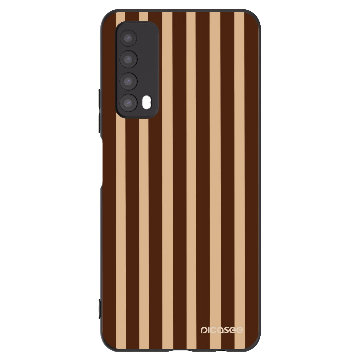 Picasee husă neagră din silicon pentru Huawei P Smart 2021 - Brown lines