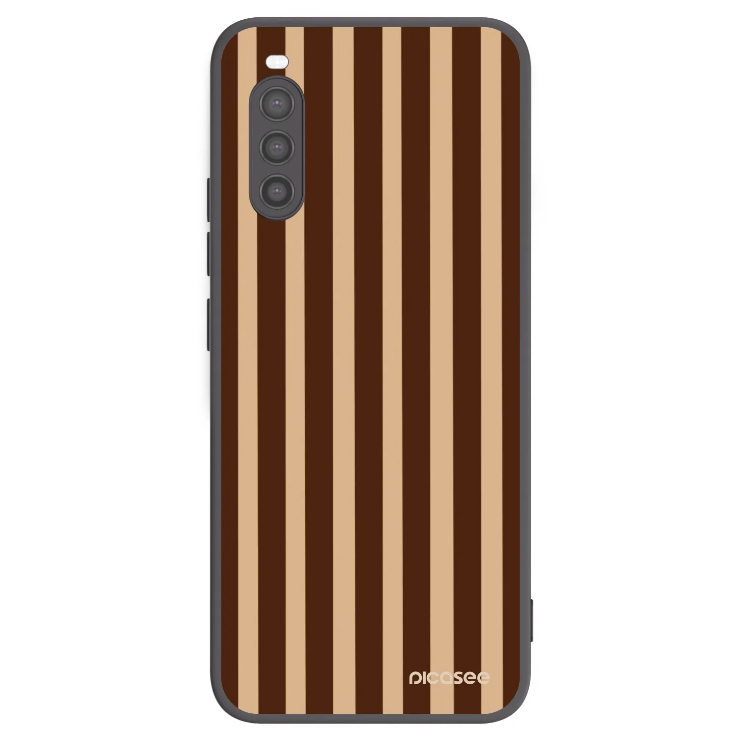Picasee husă neagră din silicon pentru Sony Xperia 10 II - Brown lines