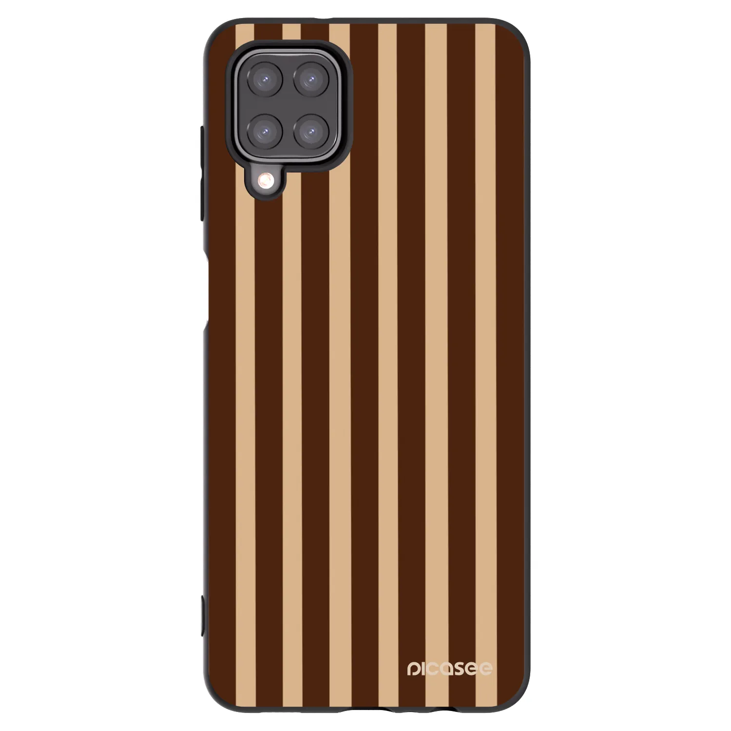 Picasee husă neagră din silicon pentru Samsung Galaxy A12 A125F - Brown lines