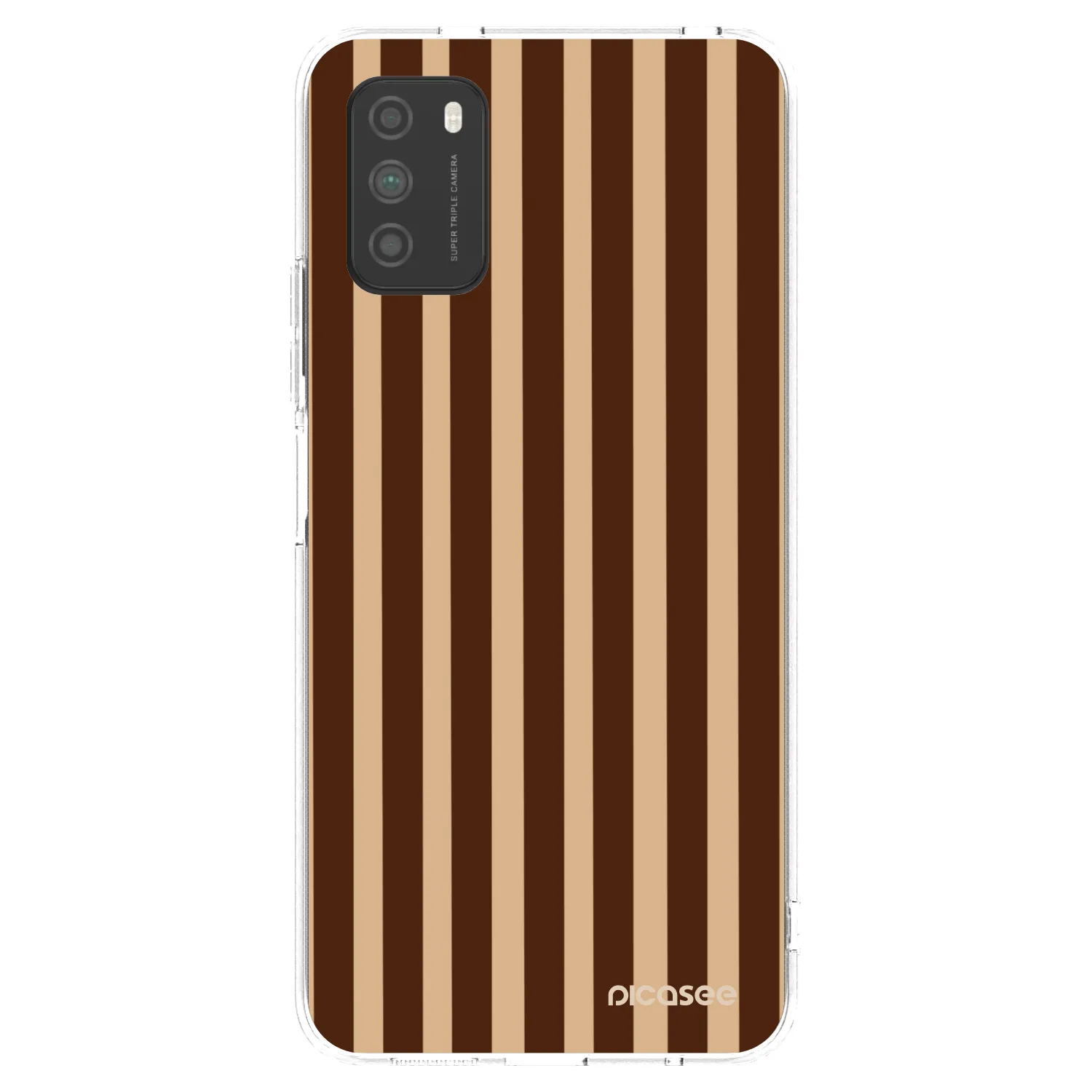 Picasee husă transparentă din silicon pentru Xiaomi Poco M3 - Brown lines