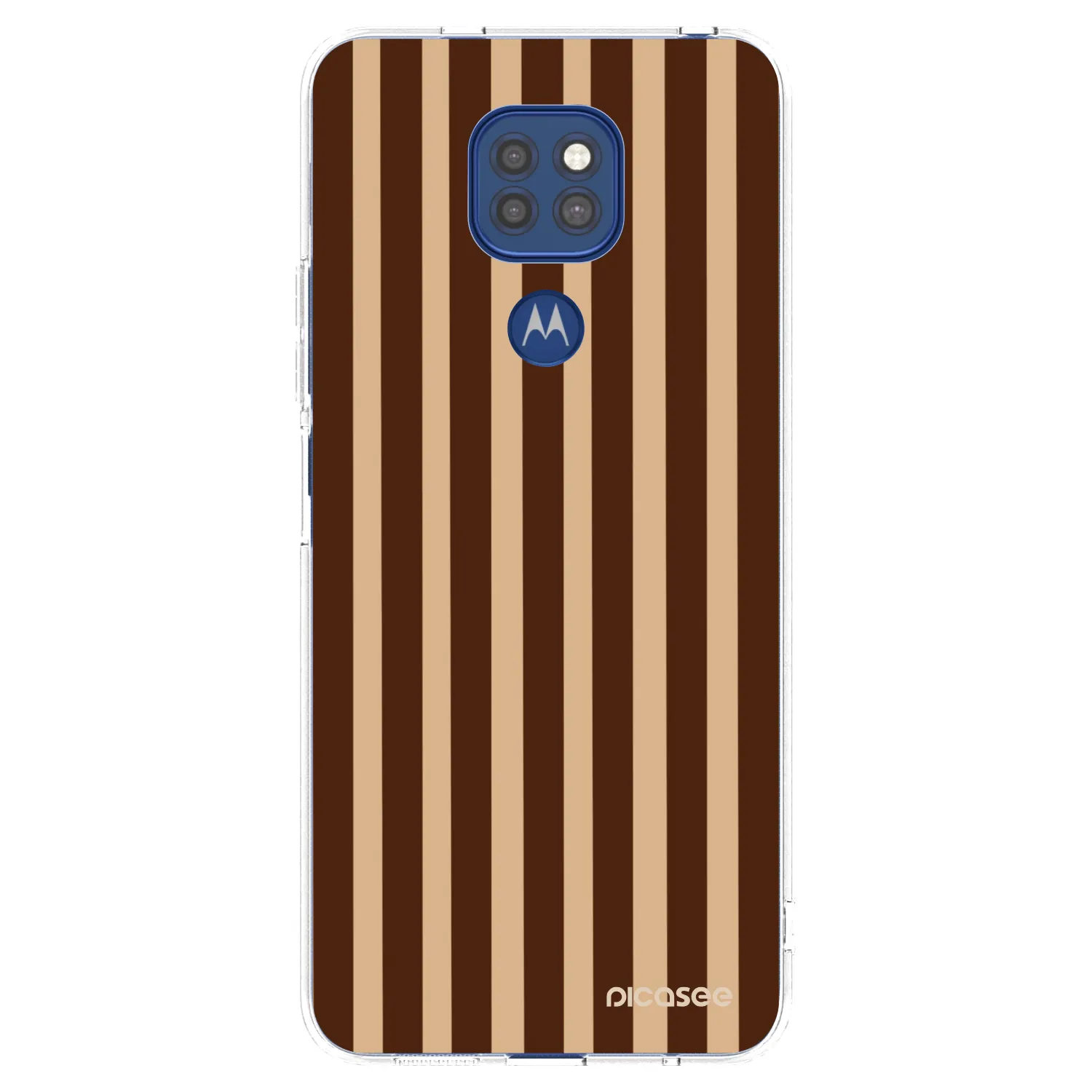 Picasee husă transparentă din silicon pentru Motorola Moto G9 Play - Brown lines