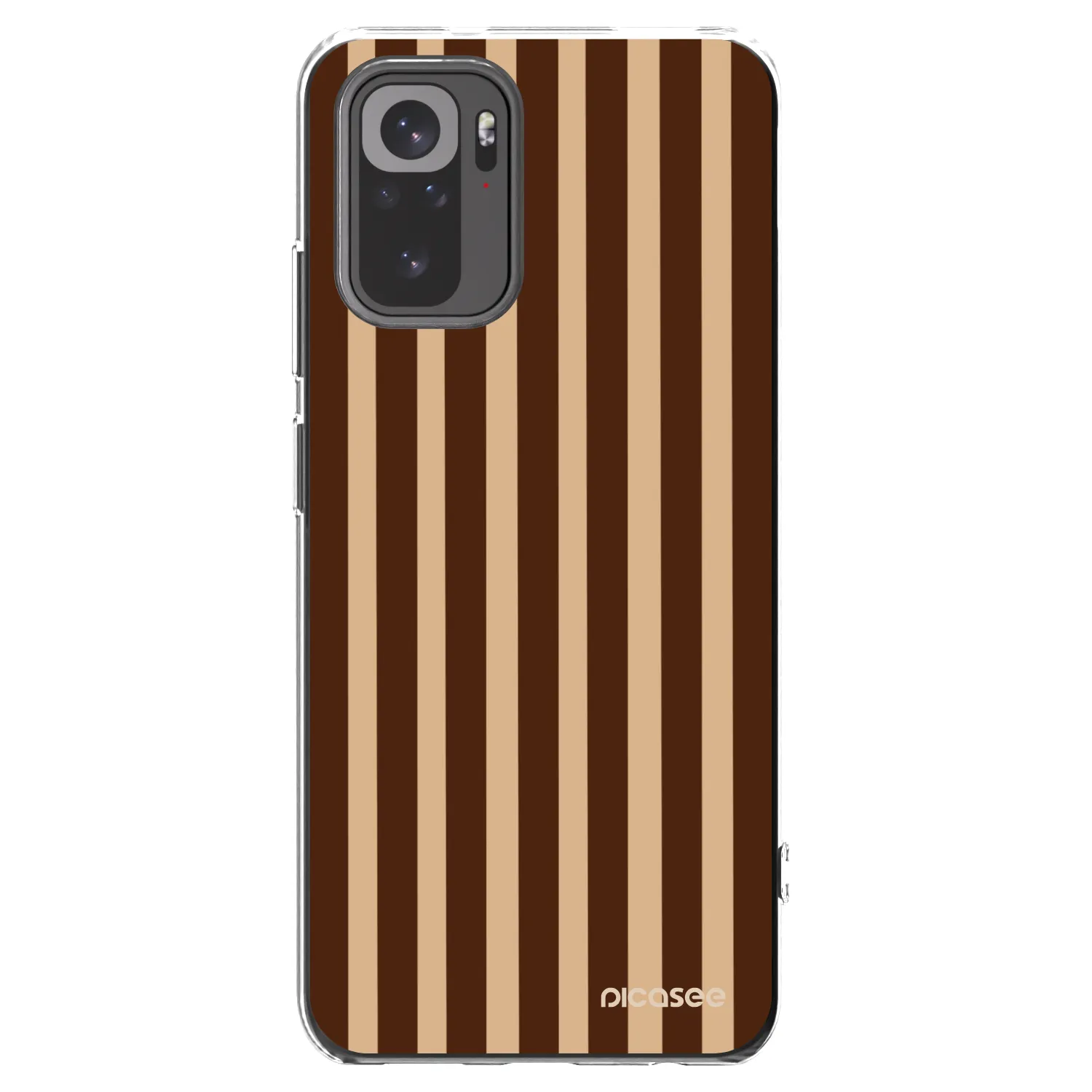 Picasee husă transparentă din silicon pentru Xiaomi Redmi Note 10 - Brown lines