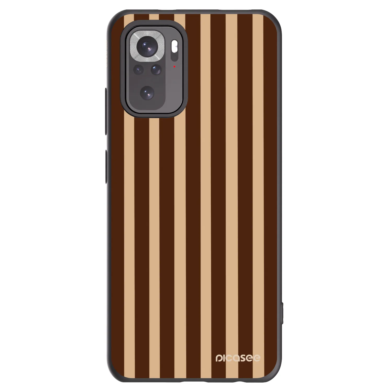 Picasee husă neagră din silicon pentru Xiaomi Redmi Note 10 - Brown lines