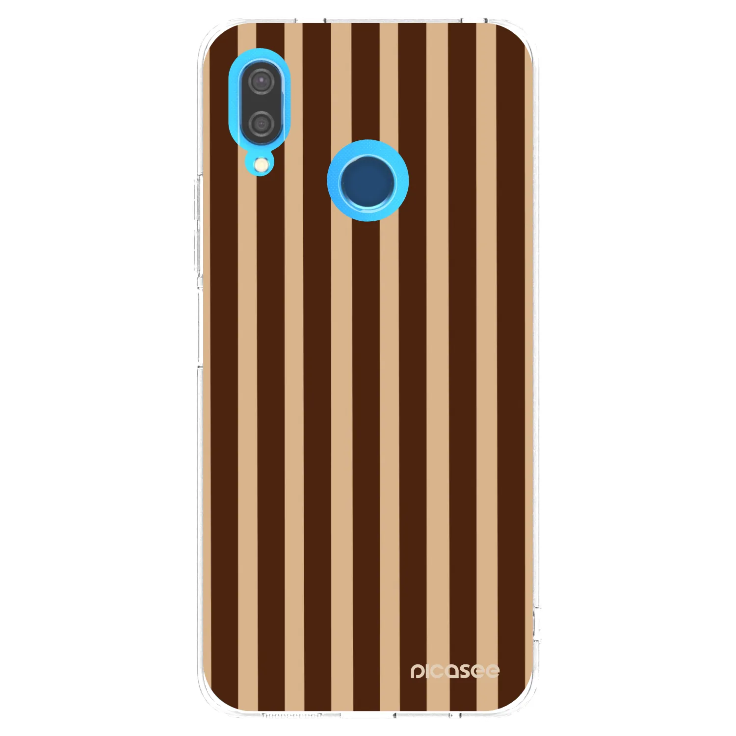 Picasee husă transparentă din silicon pentru Huawei P20 Lite - Brown lines
