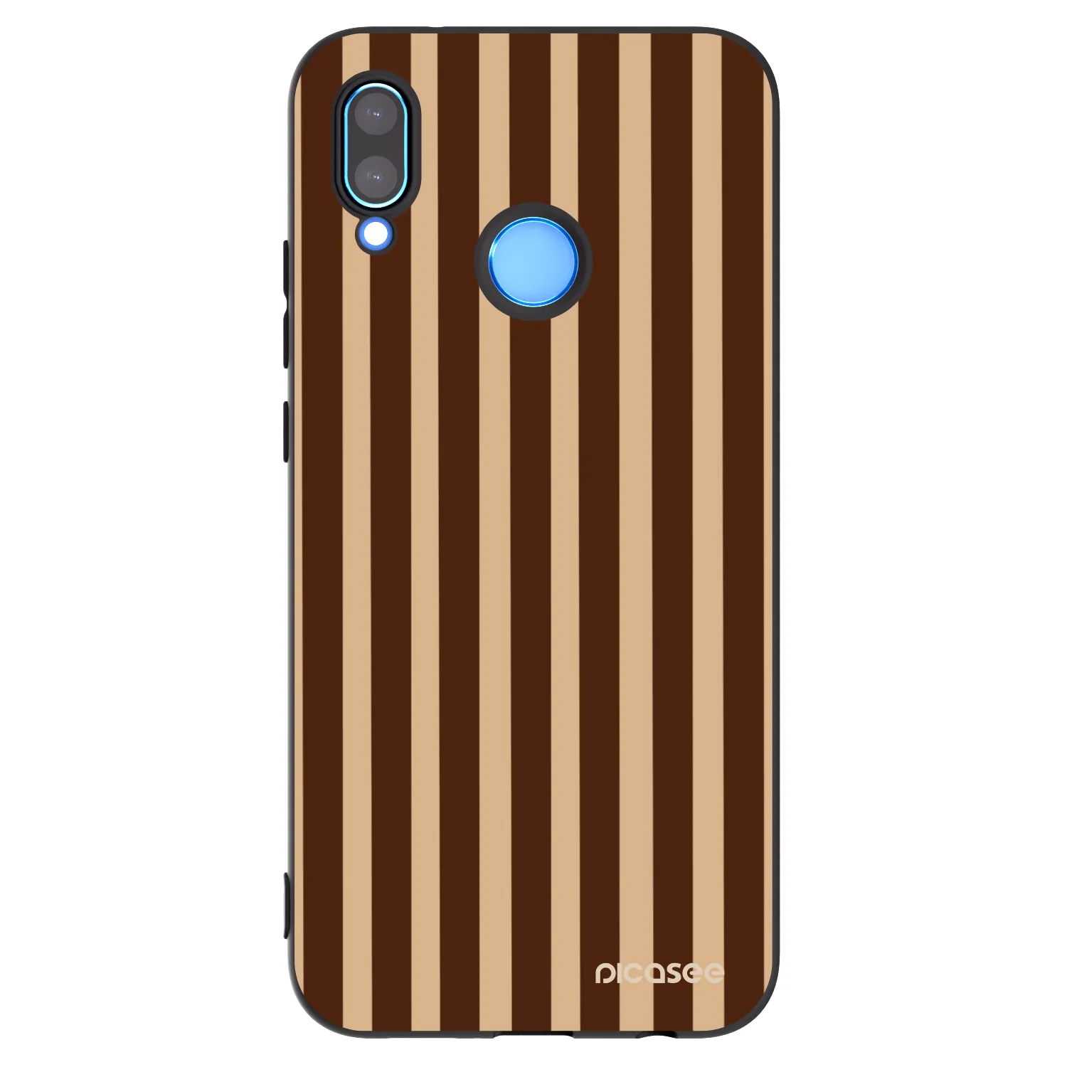 Picasee husă neagră din silicon pentru Huawei P20 Lite - Brown lines