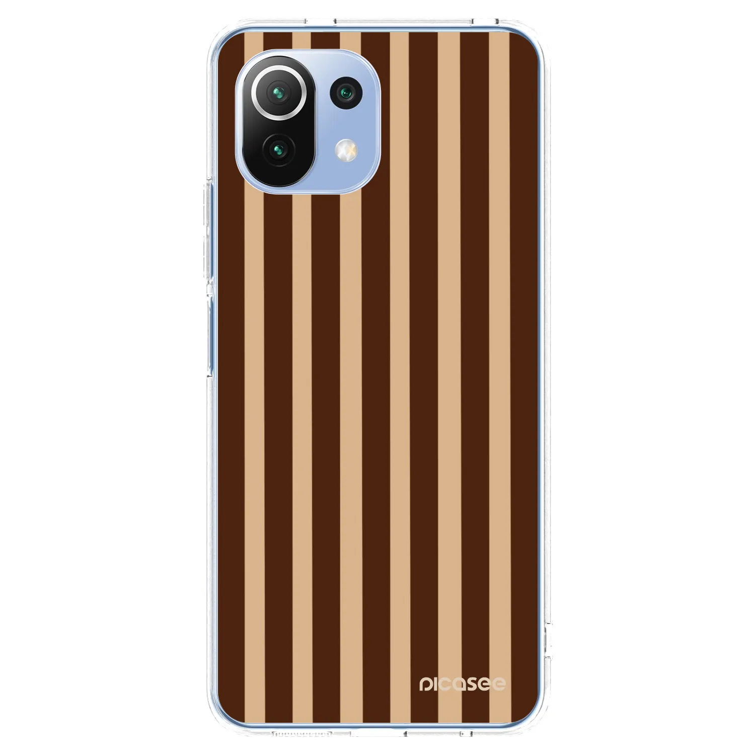 Picasee husă transparentă din silicon pentru Xiaomi Mi 11 Lite - Brown lines