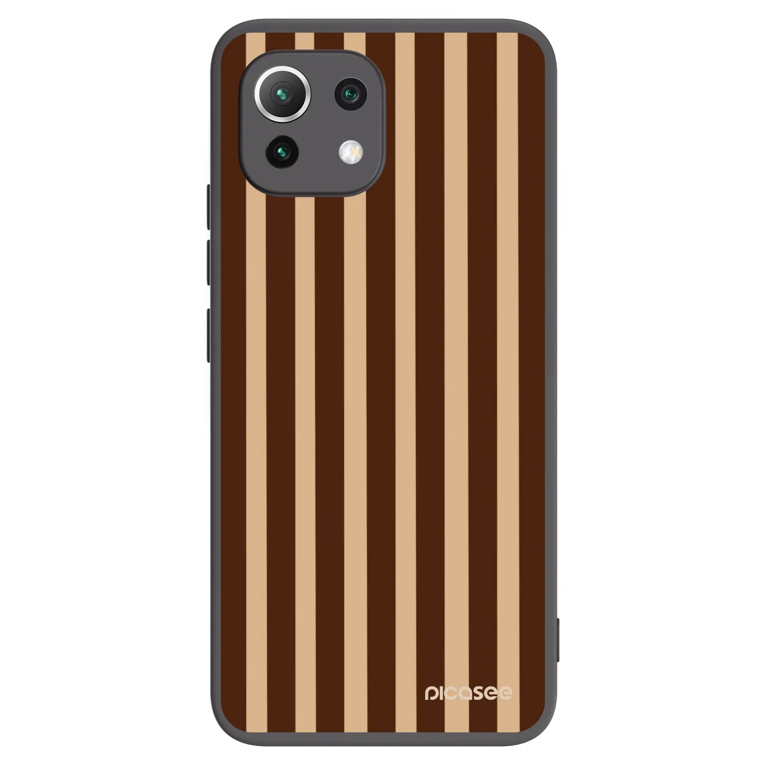 Picasee husă neagră din silicon pentru Xiaomi Mi 11 Lite - Brown lines