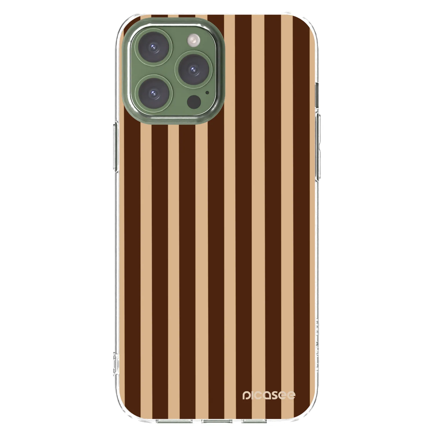 Picasee husă transparentă din silicon pentru Apple iPhone 13 Pro Max - Brown lines