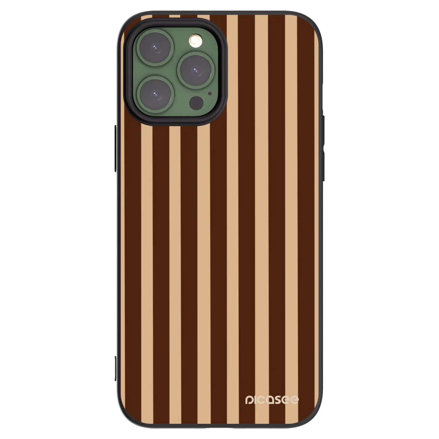 Picasee husă neagră din silicon pentru Apple iPhone 13 Pro Max - Brown lines
