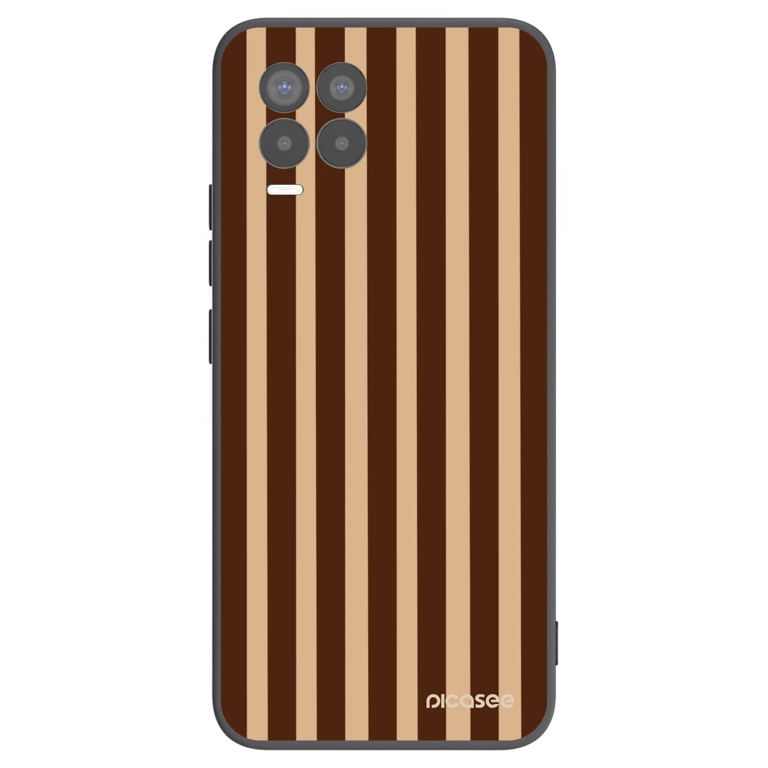 Picasee husă neagră din silicon pentru Realme 8 4G - Brown lines