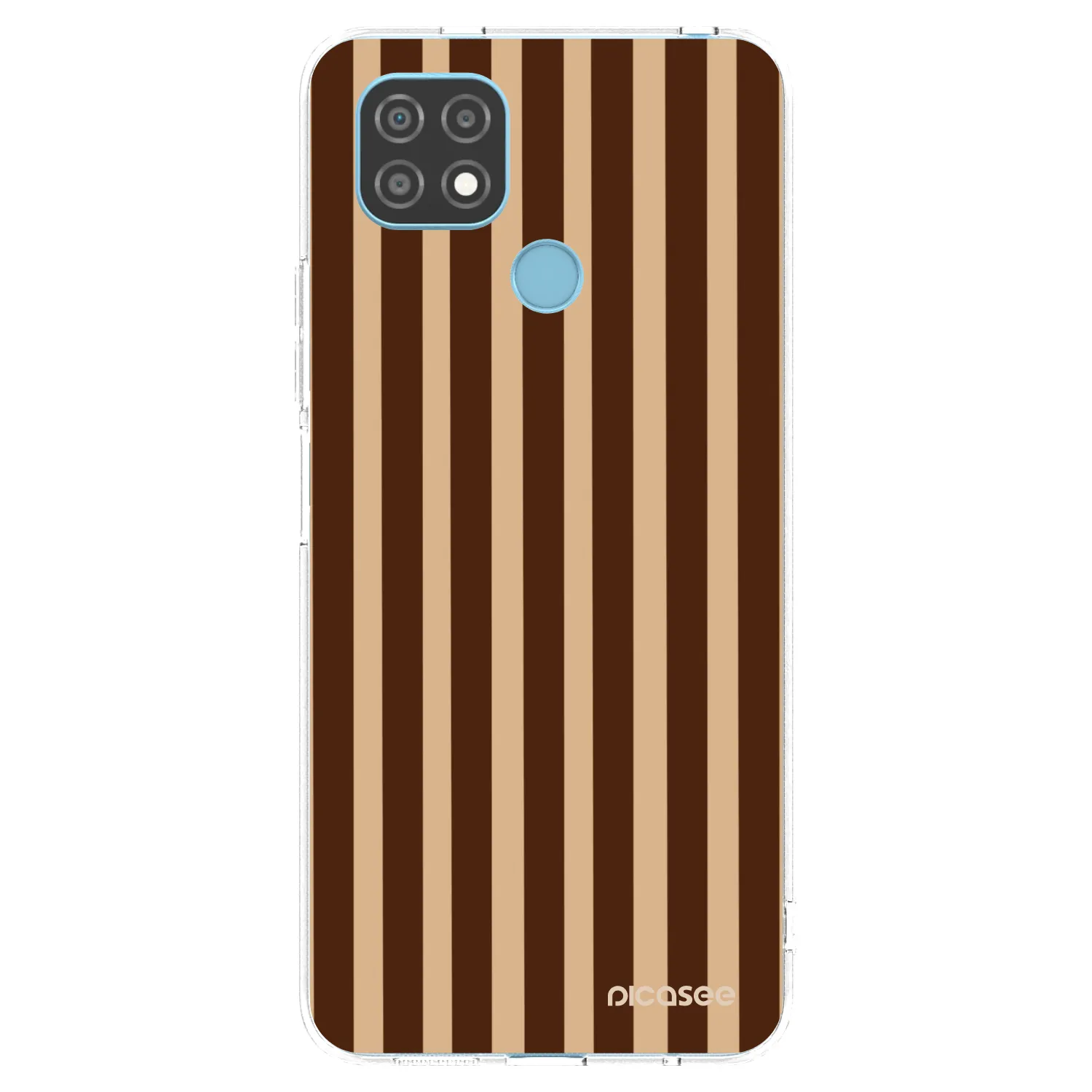 Picasee husă transparentă din silicon pentru Realme C21 - Brown lines