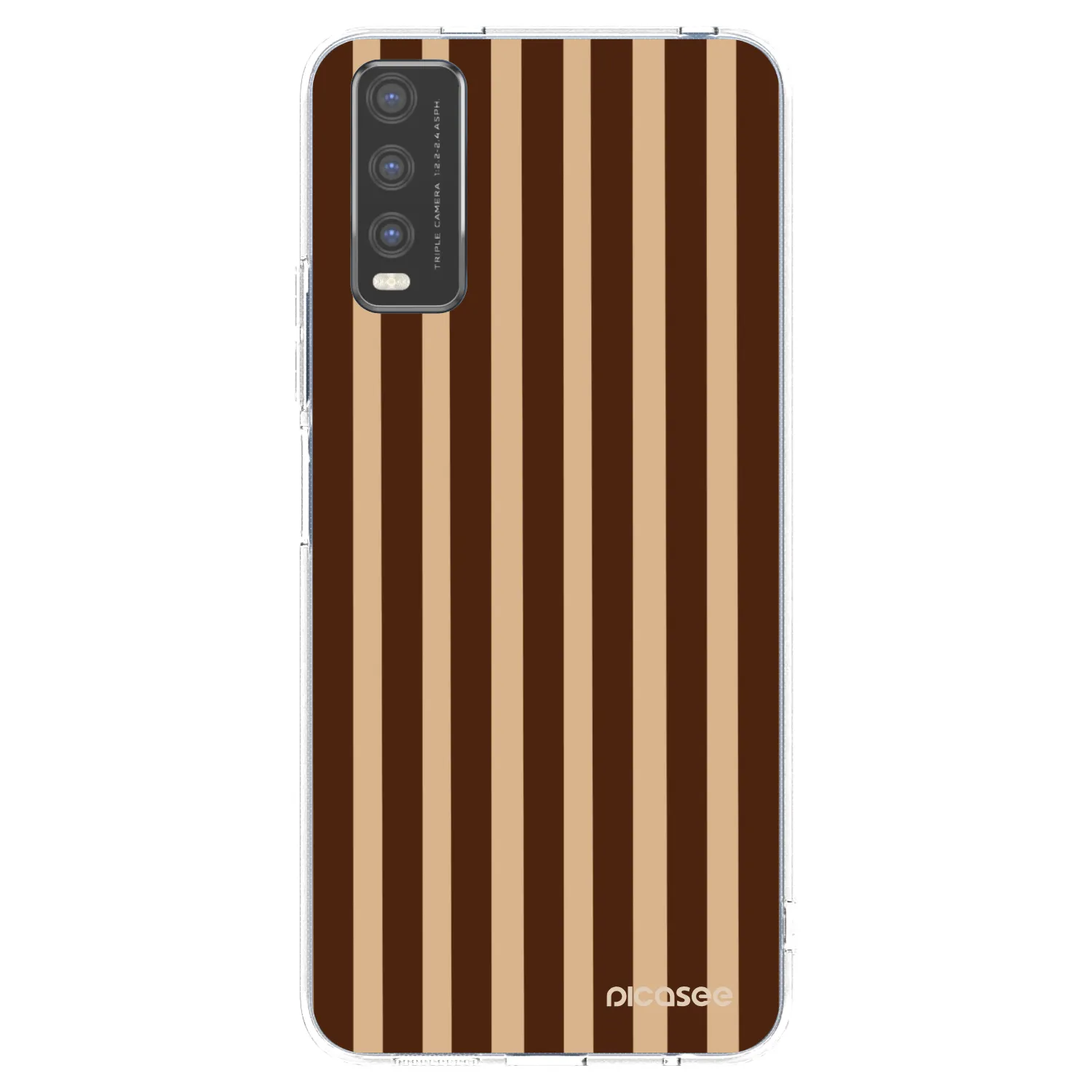 Picasee husă transparentă din silicon pentru Vivo Y20s - Brown lines