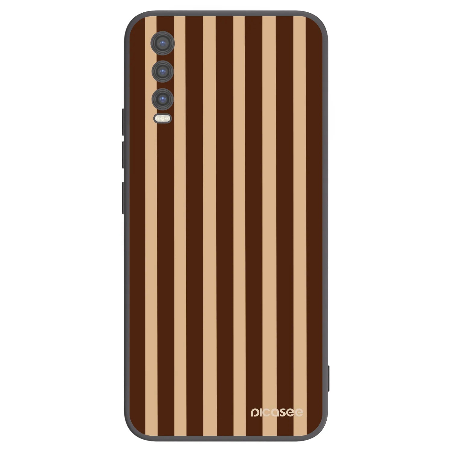 Picasee husă neagră din silicon pentru Vivo Y20s - Brown lines