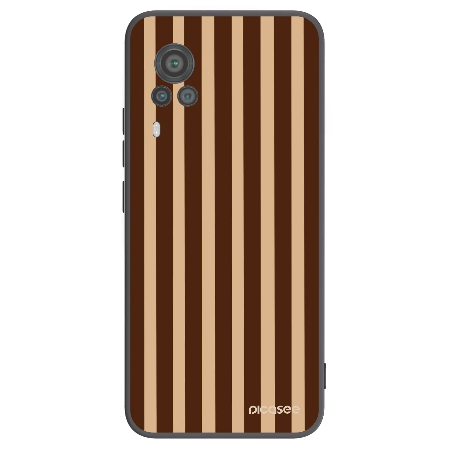Picasee husă neagră din silicon pentru Vivo X60 Pro 5G - Brown lines