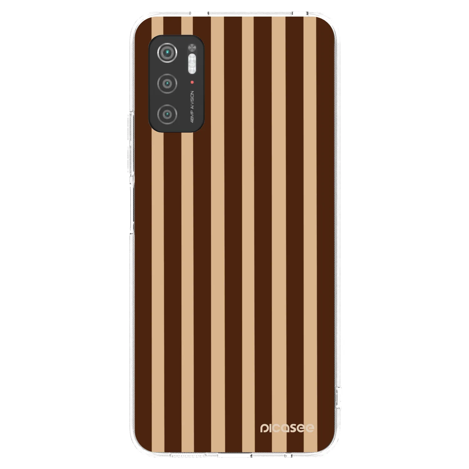Picasee husă transparentă din silicon pentru Xiaomi Poco M3 Pro 5G - Brown lines