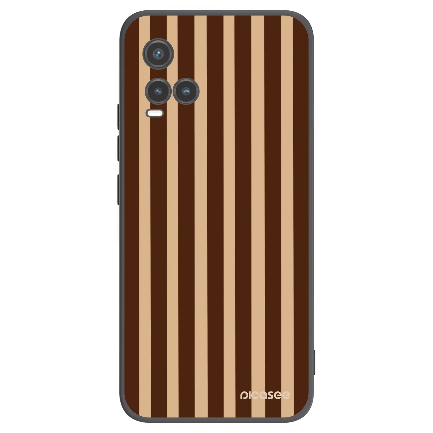 Picasee husă neagră din silicon pentru Vivo Y33s - Brown lines