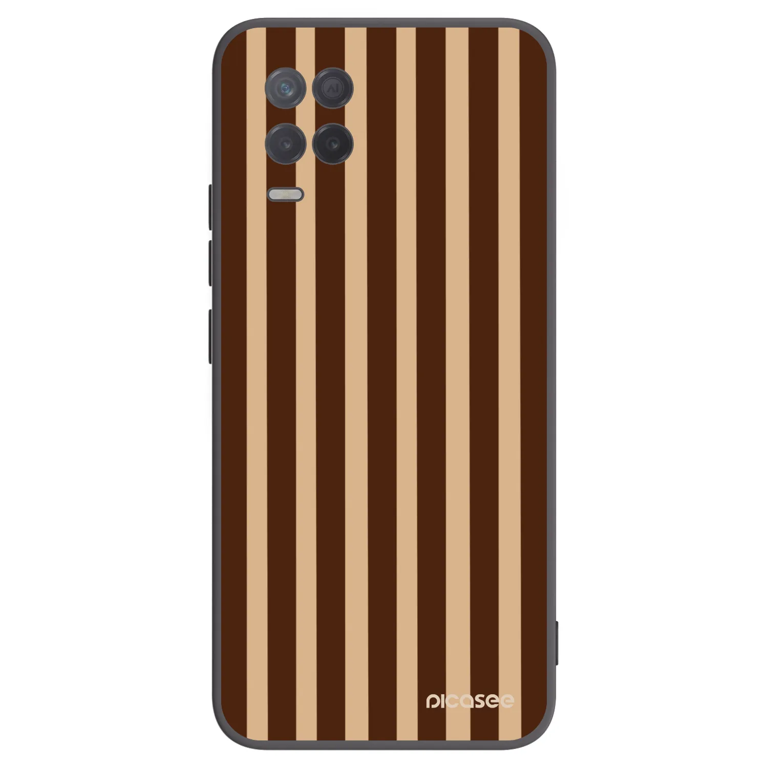 Picasee husă neagră din silicon pentru Realme 8 5G - Brown lines