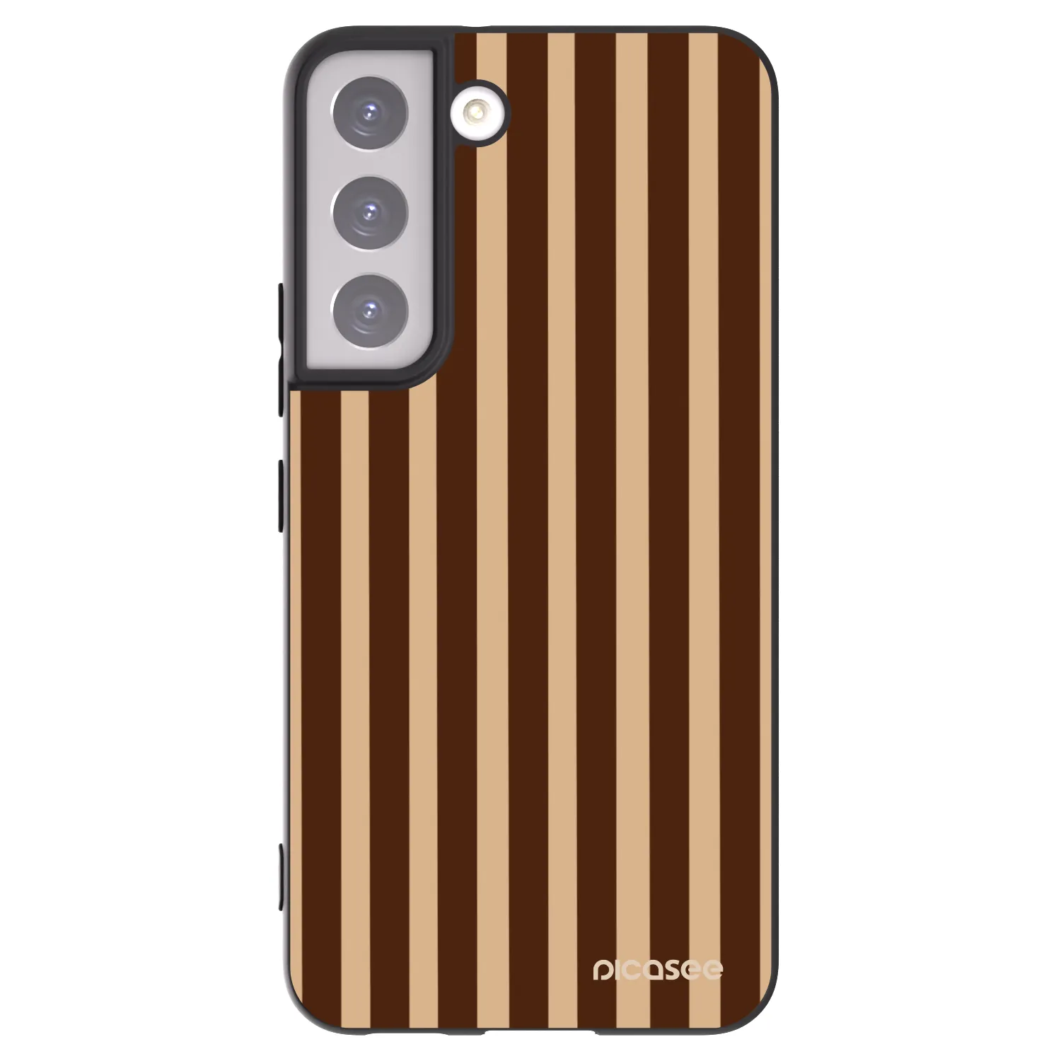 Picasee husă neagră din silicon pentru Samsung Galaxy S22 5G - Brown lines