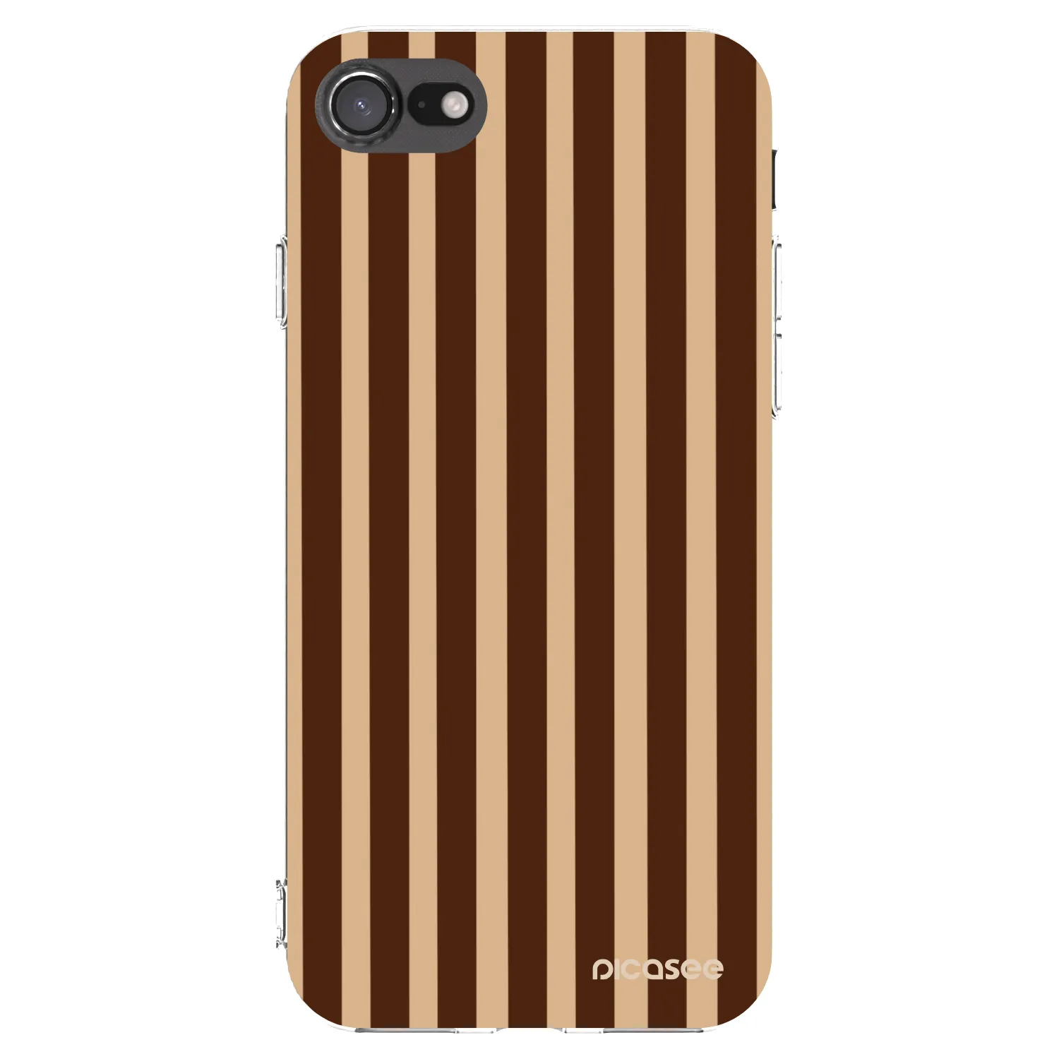 Picasee husă transparentă din silicon pentru Apple iPhone SE 2022 - Brown lines