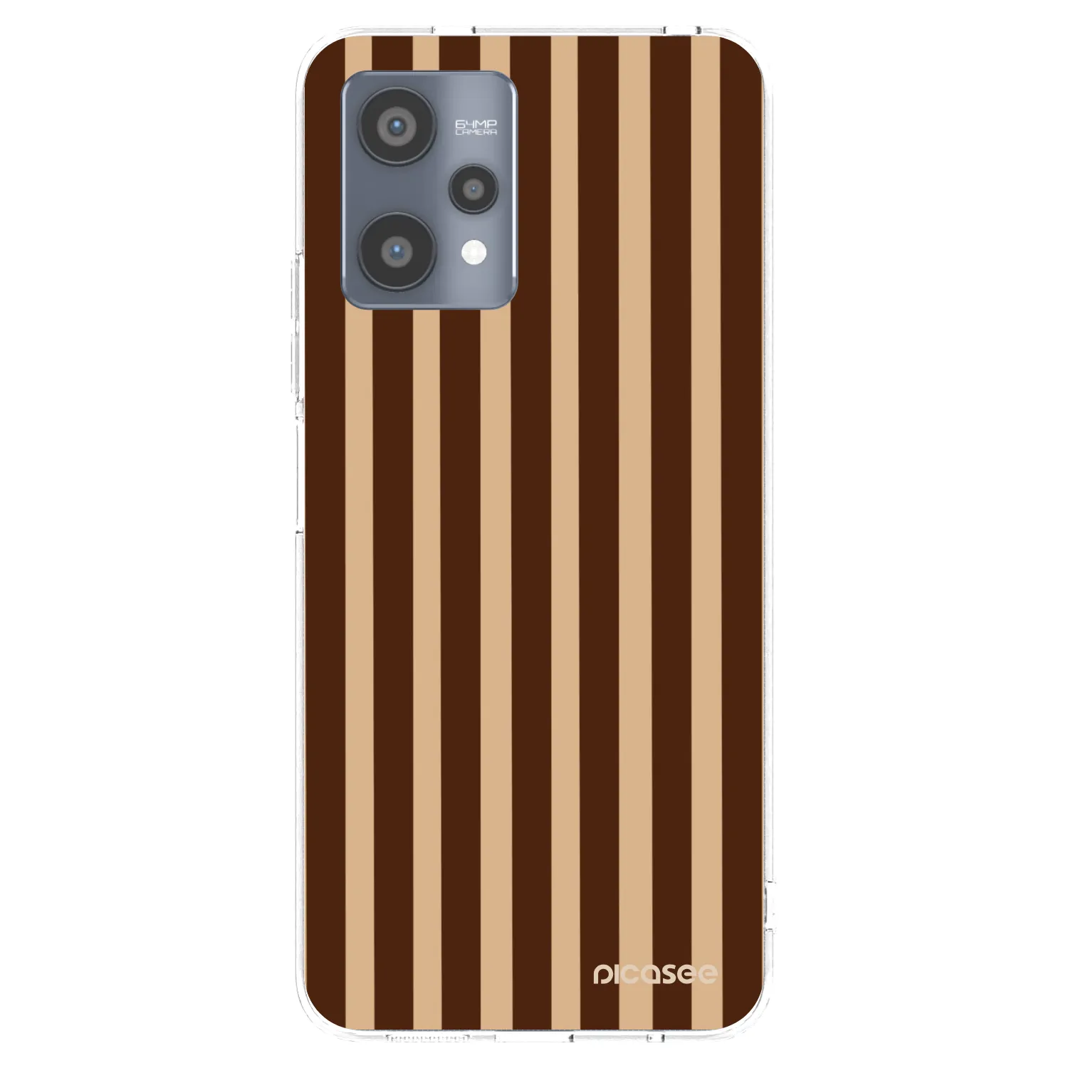 Picasee husă transparentă din silicon pentru Realme 9 Pro 5G - Brown lines