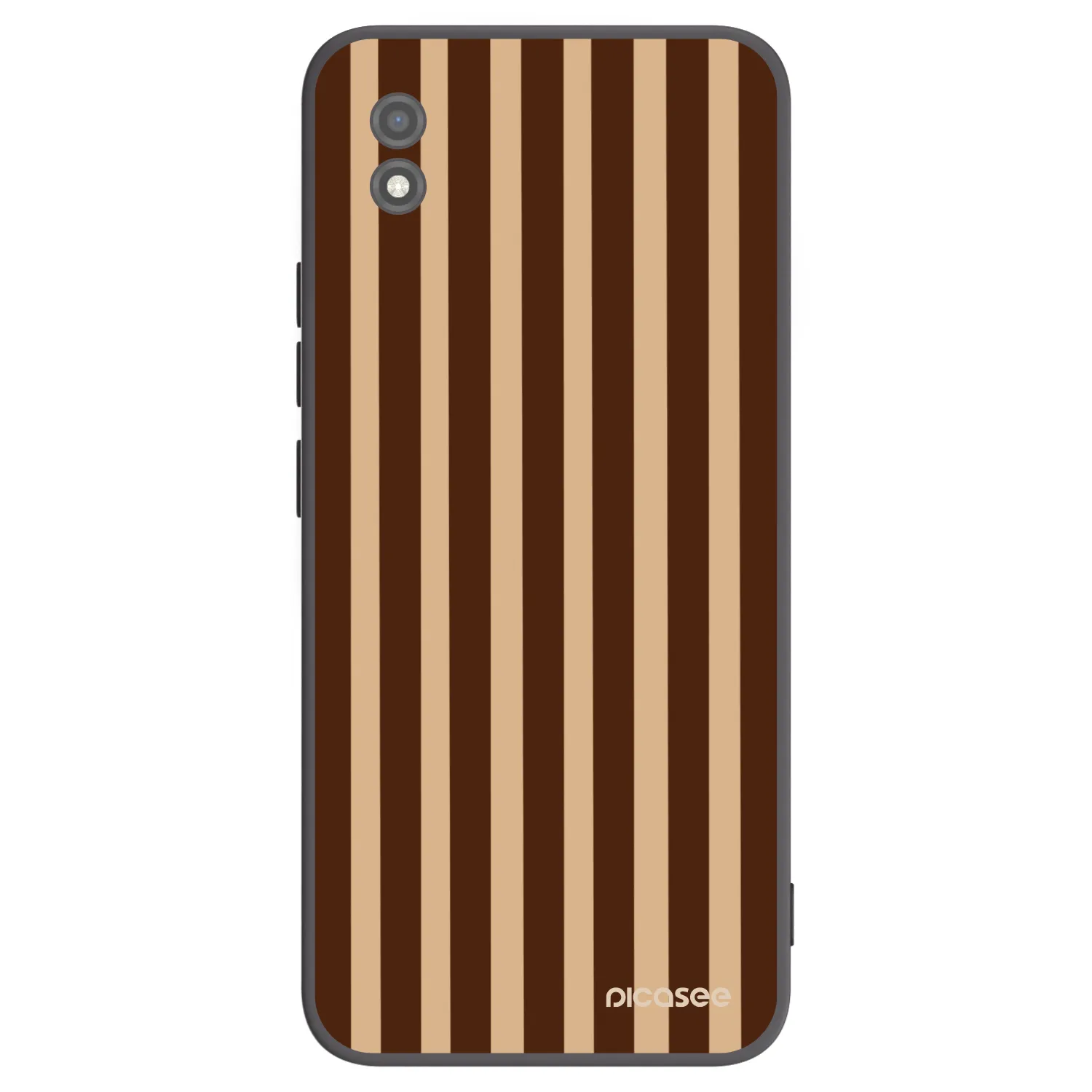 Picasee husă neagră din silicon pentru Realme C11 (2021) - Brown lines