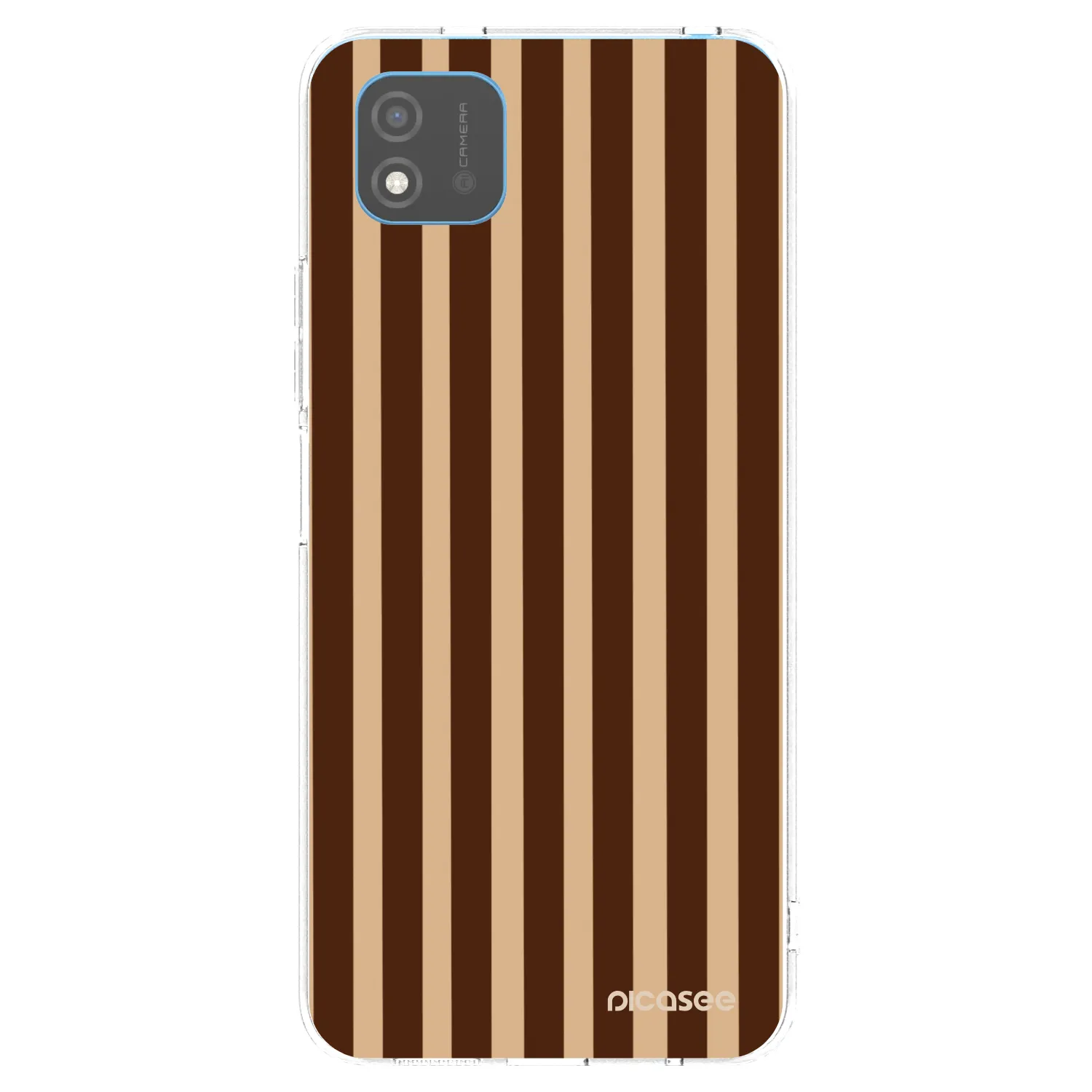 Picasee husă transparentă din silicon pentru Realme C11 (2021) - Brown lines