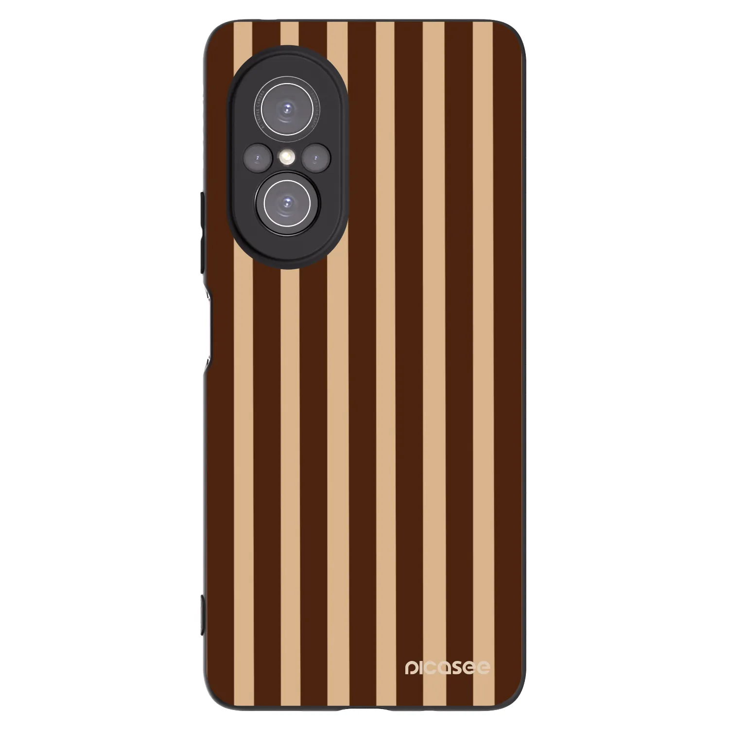 Picasee husă neagră din silicon pentru Huawei Nova 9 SE - Brown lines