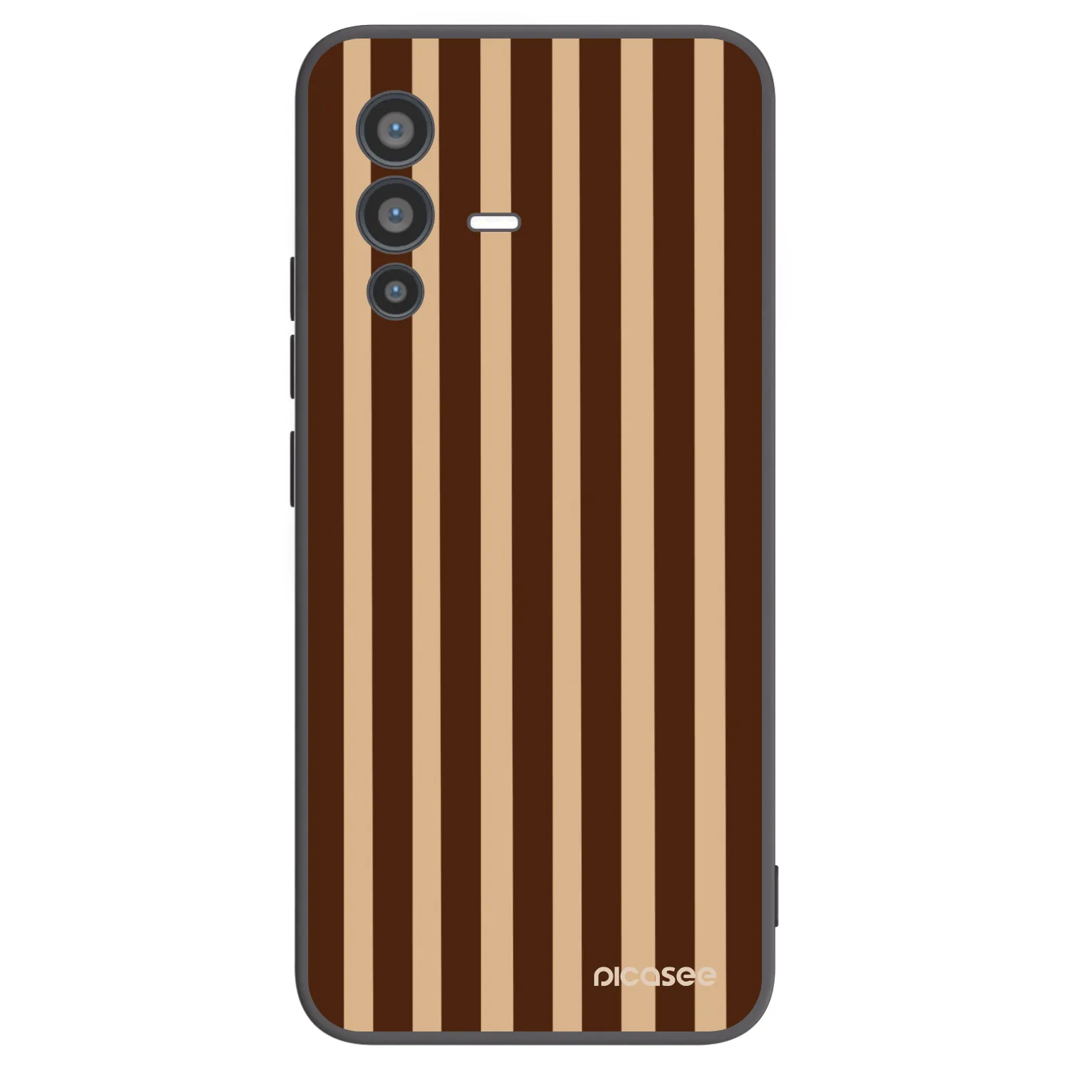 Picasee husă neagră din silicon pentru Vivo V23 5G - Brown lines