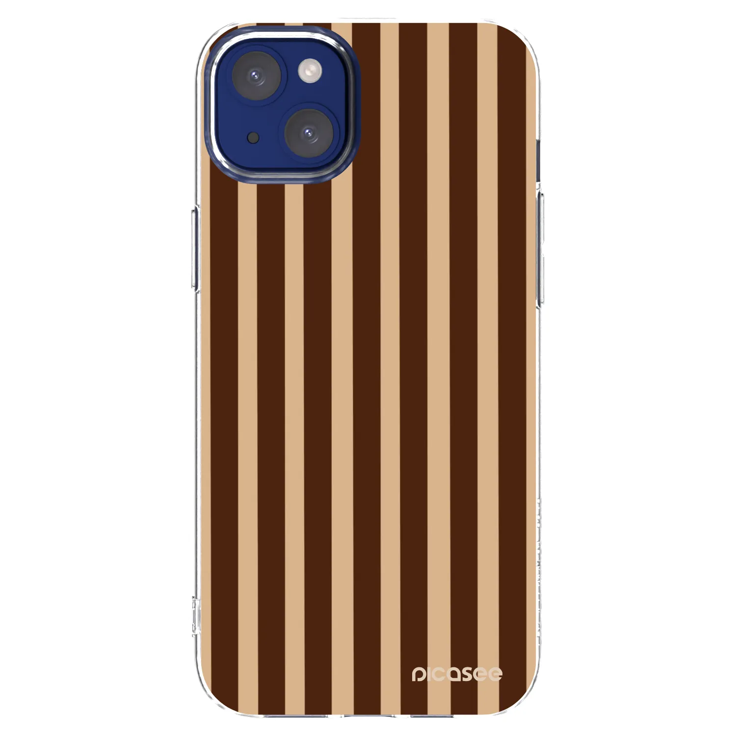 Picasee husă transparentă din silicon pentru Apple iPhone 14 Plus - Brown lines