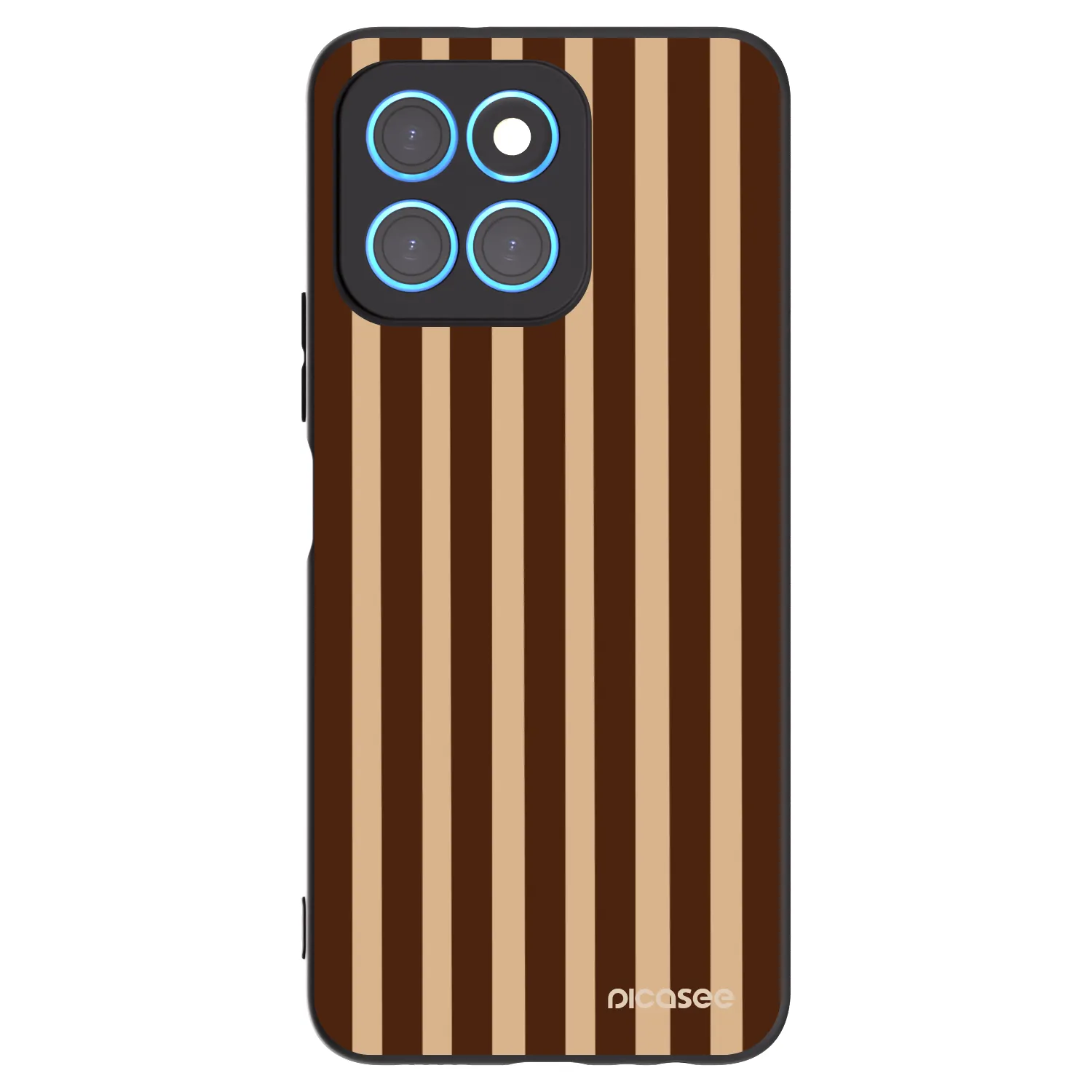 Picasee husă neagră din silicon pentru Honor X6 - Brown lines