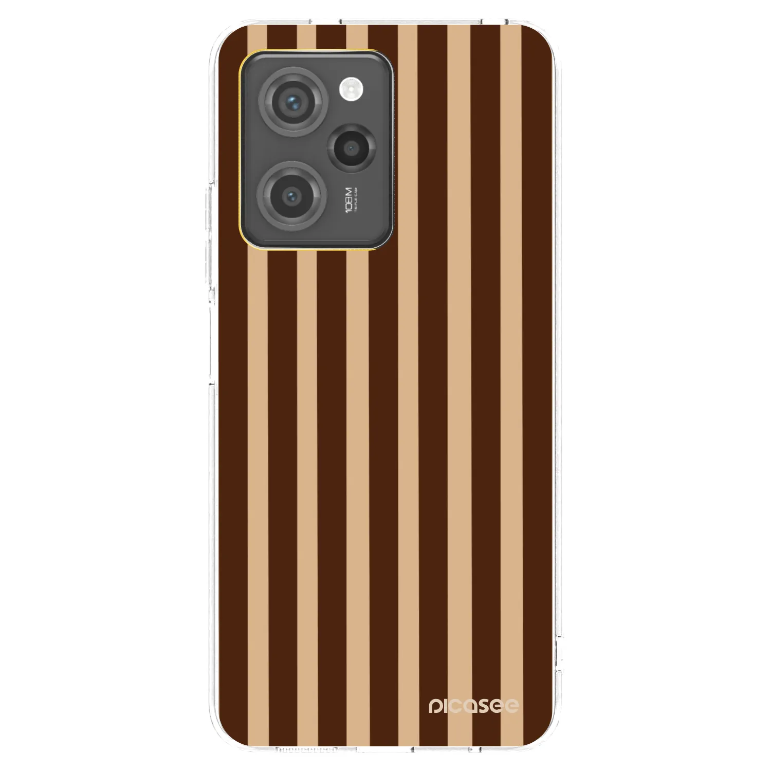 Picasee husă neagră din silicon pentru Xiaomi Poco X5 Pro - Brown lines