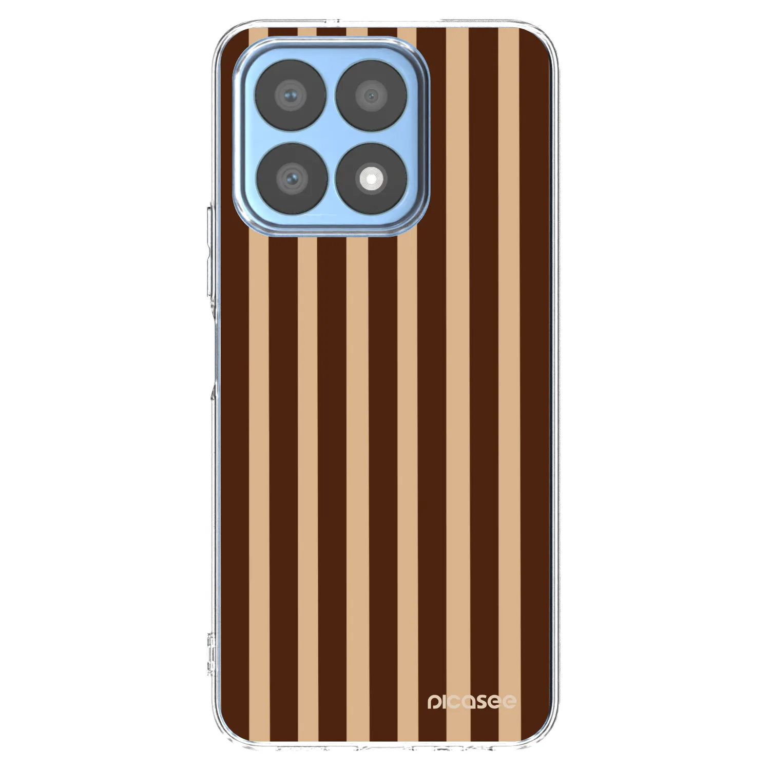 Picasee husă transparentă din silicon pentru Honor X8a - Brown lines
