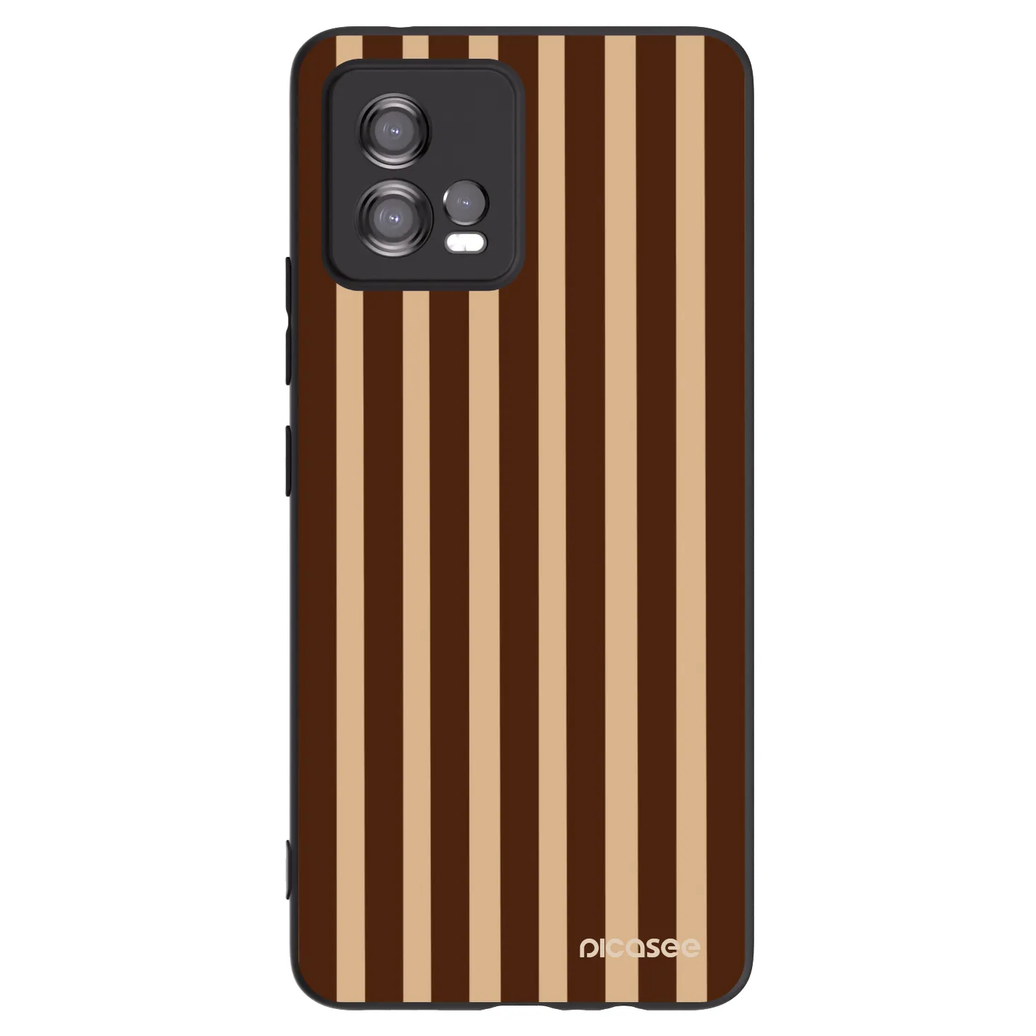 Picasee husă neagră din silicon pentru Motorola Moto G72 - Brown lines