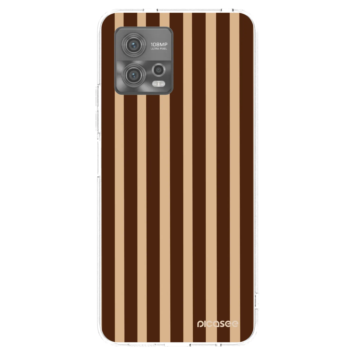 Picasee husă transparentă din silicon pentru Motorola Moto G72 - Brown lines
