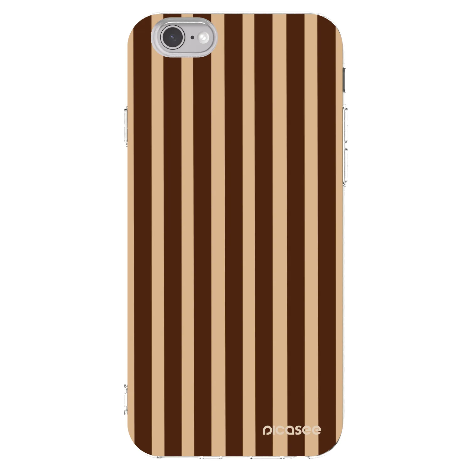 Picasee husă transparentă din silicon pentru Apple iPhone 6/6S - Brown lines