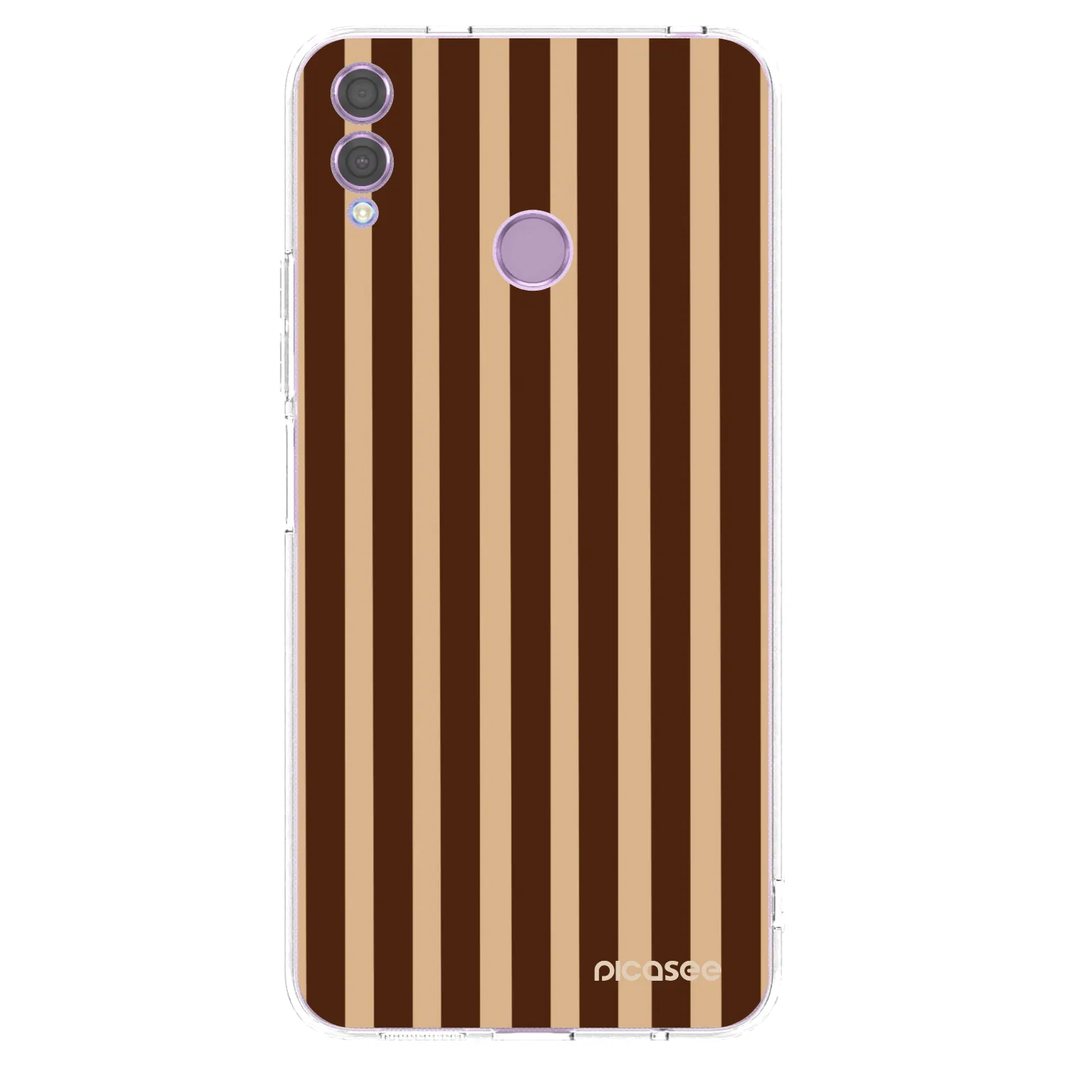Picasee husă transparentă din silicon pentru Honor 8X - Brown lines