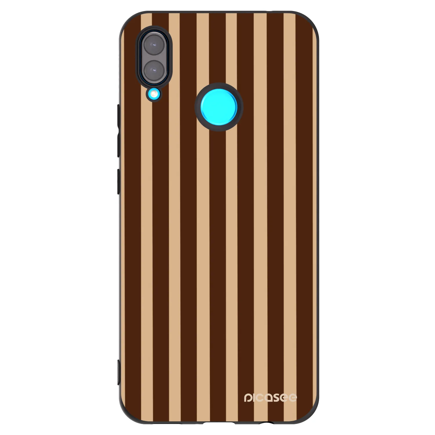 Picasee husă neagră din silicon pentru Huawei Nova 3i - Brown lines